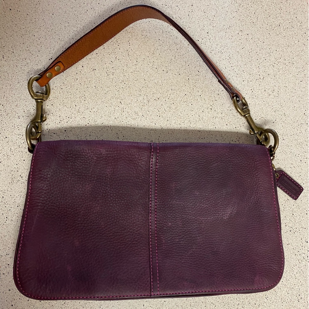 Coach Purple and Pink Leather Bag